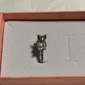 Pandora S925 Silver Ring with Clear Gemstone